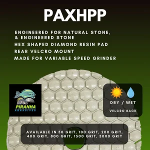 Piranha Dry Polishing Pads | 4″ / 50 Grit - view 2