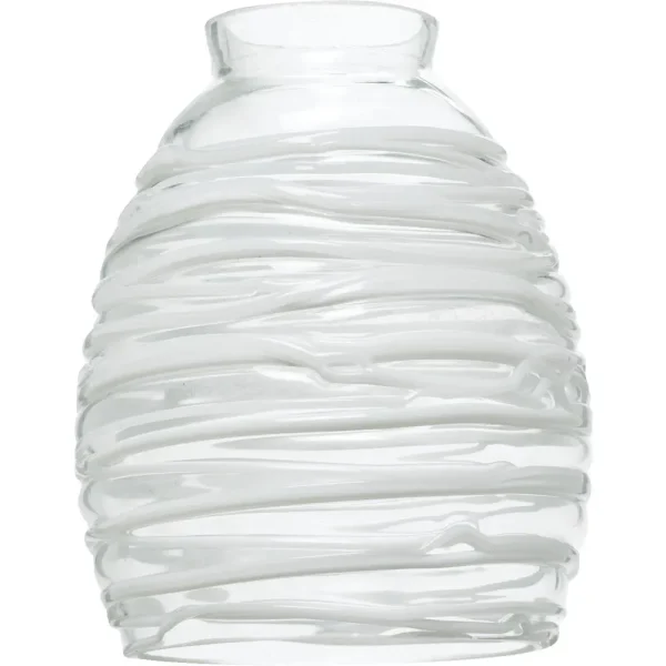 Westinghouse Clear with White Rope Glass Shade, 2.25 in