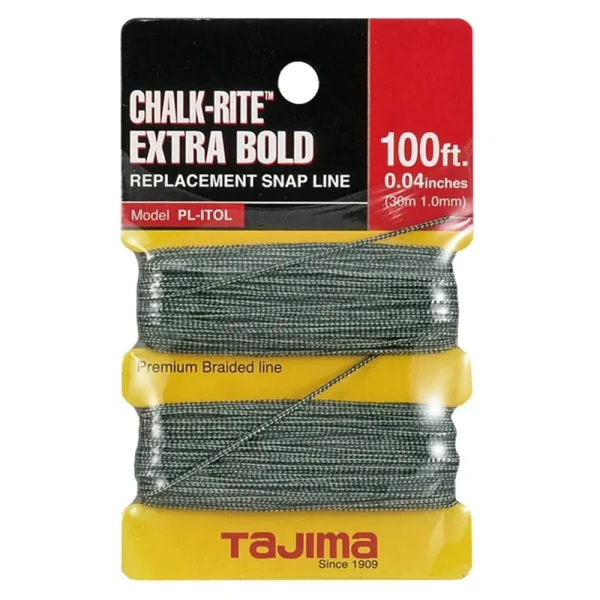 Tajima Chalk Rite Extra Bold 1mm Braided Line – 100 ft