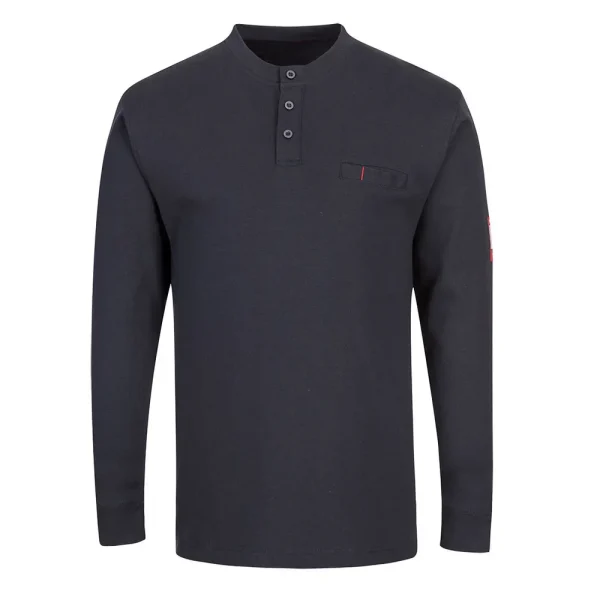 Portwest Fire Resistant Antistatic Henley, Navy