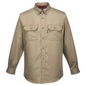 Portwest BizFlame 88/12 Fire Resistant Shirt, Khaki