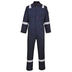 Portwest Super Light Weight Fire Resistant Antistatic Coverall, Navy