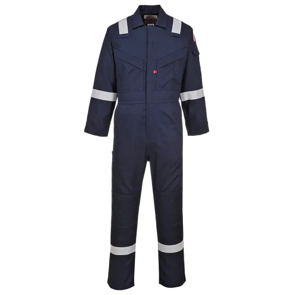 Portwest Super Light Weight Fire Resistant Antistatic Coverall, Navy