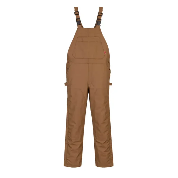 Portwest Fire Resistant Duck Quilt Lined Bib Overall, Brown