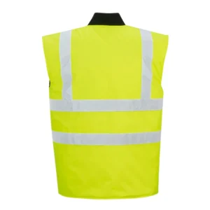 Portwest High Visibility Reversible Bodywarmer Vest, Yellow - view 2