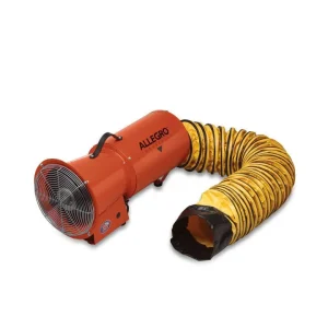 Allegro 8 in. Blower, Electric with 15 ft. Hose and Mounted Canister, 120vAC, 1/3hp