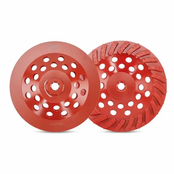 P2 Pro-V 24 Segment Swirl Cup Wheel – 7″ x 5/8″-11