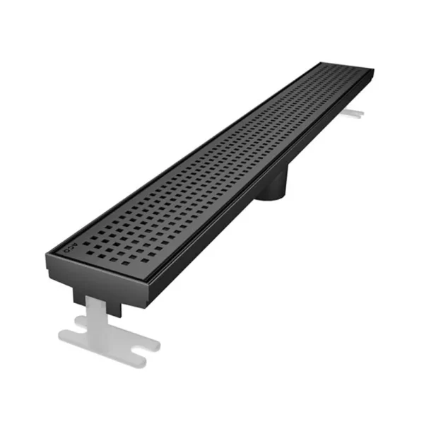 ACO ShowerDrain Premium – Quadrato Grate Design | 27.55″ / Brushed Stainless Steel