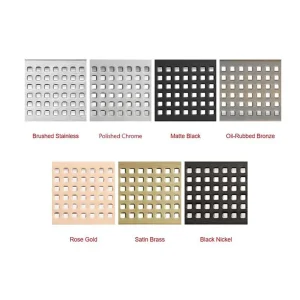 ACO ShowerDrain Premium – Quadrato Grate Design | 27.55″ / Brushed Stainless Steel - view 2