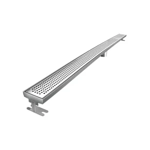 ACO ShowerDrain Premium – Quadrato Grate Design | 27.55″ / Brushed Stainless Steel - view 3