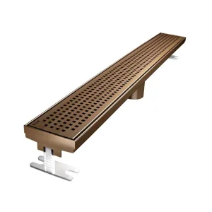 ACO ShowerDrain Premium – Quadrato Grate Design | 27.55″ / Brushed Stainless Steel - view 4