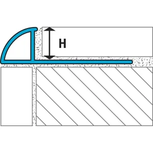 Laticrete Round Edge Profile (RO3) | 1/4″ / Brilliant white - view 3