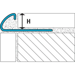 Laticrete Round Edge Profile (RO5) | 1/4″ / Brushed Stainless Steel - view 2
