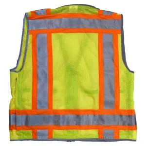 Radians ANSI Type R Class 2 Heavy Duty Woven Engineer Two-Tone Vest, Yellow/Lime - view 2