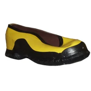 Saf-T-Gard Servus Ankle High Deep Heel Rubber Dielectric Overshoes, Yellow - view 2