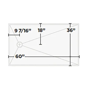 KurbX Structural Shower Pan with Offset Drain