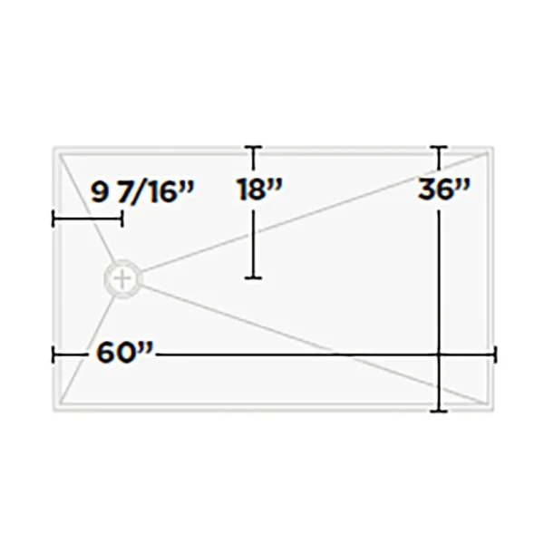 KurbX Structural Shower Pan with Offset Drain