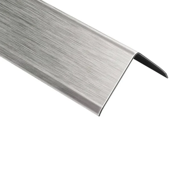 Schluter-ECK-K Edge Trim | Brushed Stainless Steel / 4′ 11″ / 9/16″