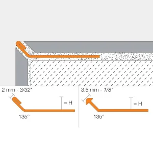 Schluter Finec Edge Trim | Stainless Steel / 7/16″ - view 3