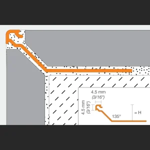 Schluter Finec-SQ Edge Trim (Profile) | 7/16″ - view 2