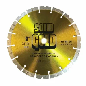 SG-C9 Solid Gold 9″ Concrete & Masonry Blade