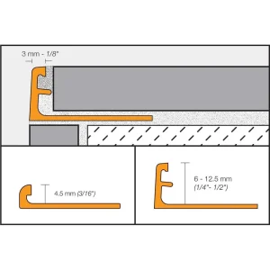 Schluter Jolly-P Edge Trim | Bahama / 3/16″ - view 3
