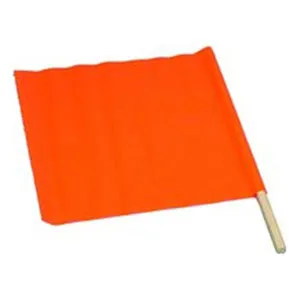 Safety Flag with Wooden Staff