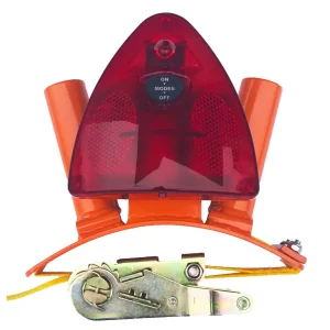 Red LED Pole Mount with 2 Heavy Duty Flags (Nylon Dowel)