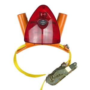 Red LED Pole Mount with 2 Heavy Duty Flags (Nylon Dowel) - view 3