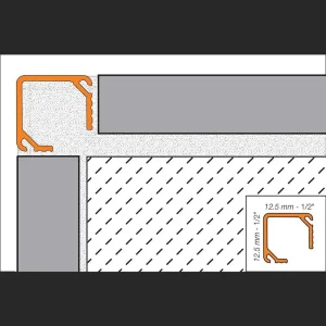 Schluter Quadec-K Edge Trim (Profile) | Satin Anodized Aluminum - view 2