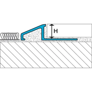 Laticrete Transition Profile (TR1) | Anodized Aluminum / 5/16″ / Satin Aluminum - view 3