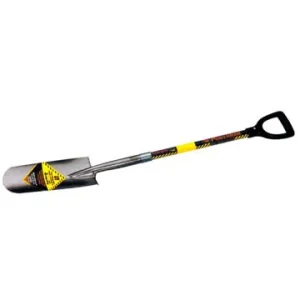 Structron 14″ Rear Roll Step Drain Spade, 29″ Short Yellow Fiberglass Handle