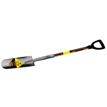 Structron 14″ Rear Roll Step Drain Spade, 29″ Short Yellow Fiberglass Handle
