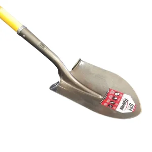 16 Ga. Round Point Shovel, 48″ Long Polymer Handle