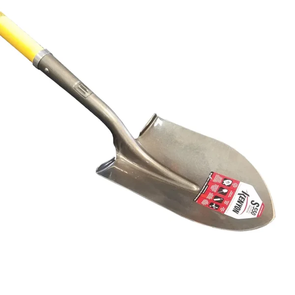 16 Ga. Round Point Shovel, 48″ Long Polymer Handle