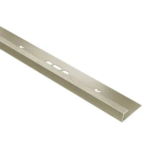 Schluter-VINPRO-S Edge Trim | Brushed Chrome Anodized / 1/8″