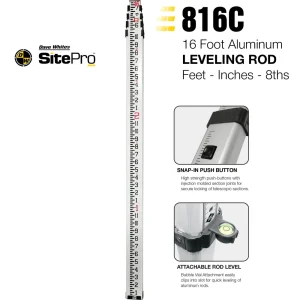 SitePRO 11-816-C Aluminum Grade Rod – Measurement Inches - view 2