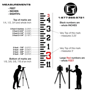 SitePRO 11-816-C Aluminum Grade Rod – Measurement Inches - view 4