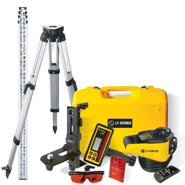 SitePro 27-LR430HDV-4C Horizontal Rotary Laser Package with Tripod and Measuring Rod in INCHES
