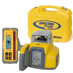Spectra Precision LL400HV-4 Laser Package with HL760 Receiver and Rechargeable Batteries