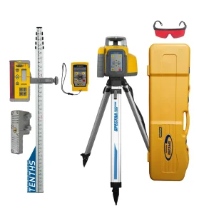 Spectra Precision HV302GC-16 Horiz/Vert – Interior/Exterior RED Beam Laser GC Package with Remote Control, CR700 Rece...