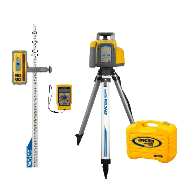 Spectra Precision HV302GC-X22 Horiz/Vert – Interior/Exterior RED Beam Laser GC Package w/ Remote, HL760 Receiver, Rod...