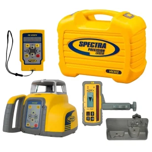 Spectra Precision HV302 Horizontal / Vertical RED Laser Package with HL760 Receiver and Remote