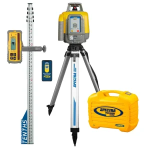Spectra Precision LL1505C-19S Laser level Package with HL760 Receiver, Rod TENTHS, Tripod and Small Case