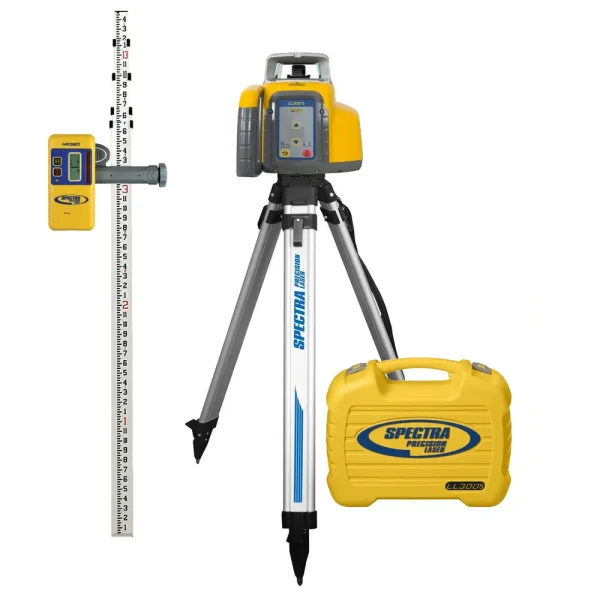 Spectra Precision LL300S-81 Laser Package TENTHS-Rod, HD Tripod and Small Case