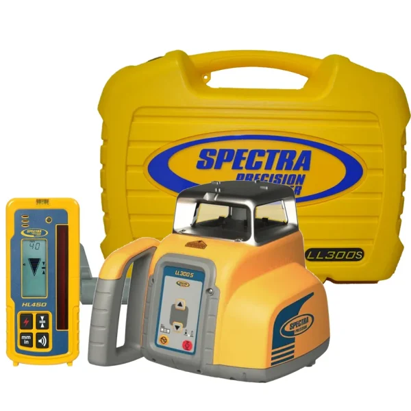 Spectra Precision Laser LL300S Laser level Package with HL450 Receiver – Alkaline Batteries