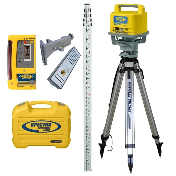 Spectra Precision LL500-11 Long Range Laser Complete Package w/ CR600 – TENTHS Rod