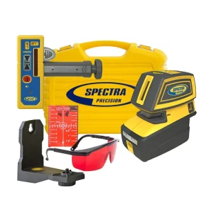 Spectra Precision LT52R-2 Point and Line Laser Tool – Rechargeable Batteries and HR1220 Receiver