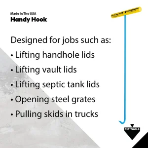T&T Tools 42” Handy Hook Pull Box Lifting Tool with 3/8″ Steel Pump Hook - view 3