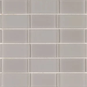 Interceramic Taupe Mosaic Tile Stacked Mixed Clear and Matte Finish 12″ x 12″ Sheet